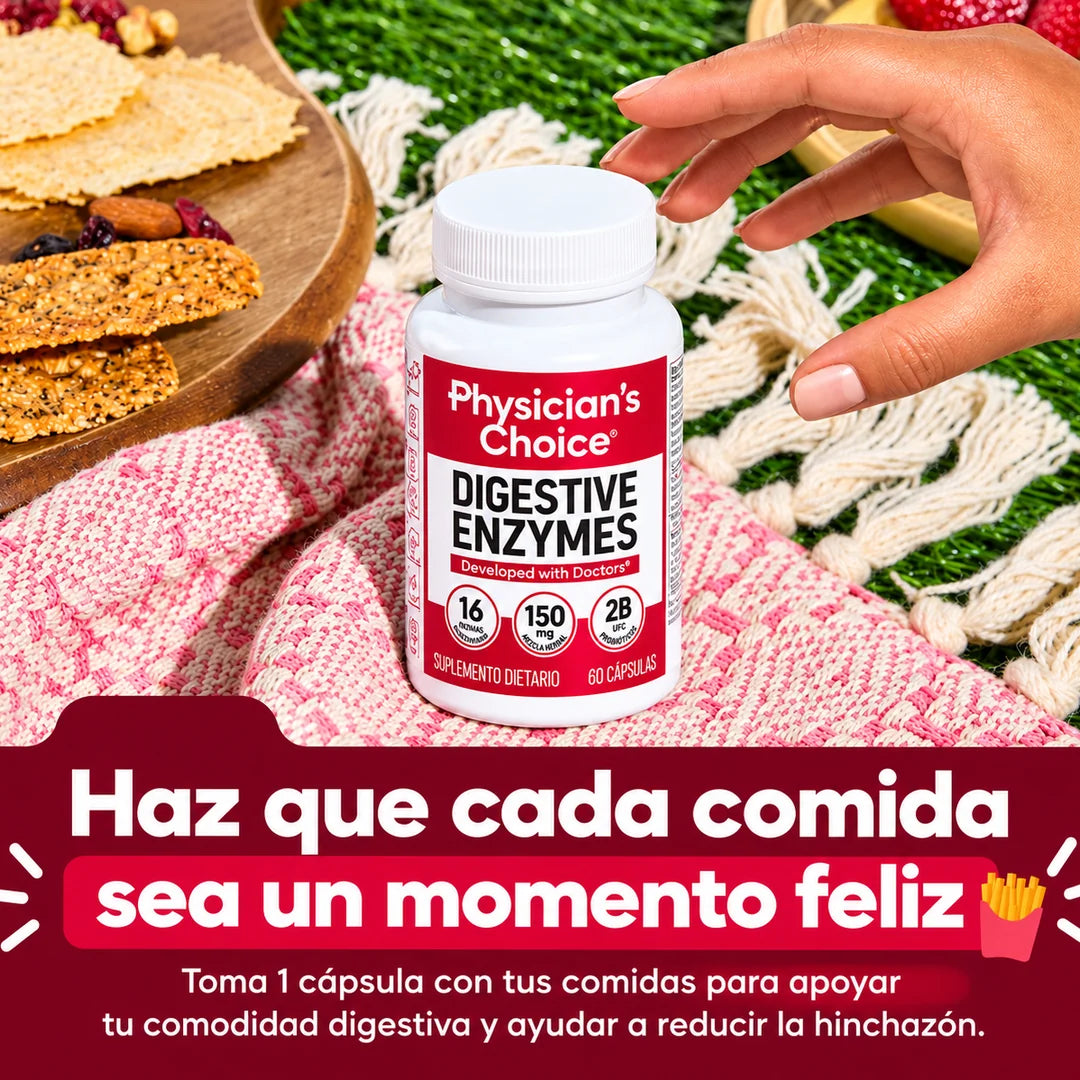 Enzimas Digestivas 16 en 1 + Probióticos | 60 Cápsulas