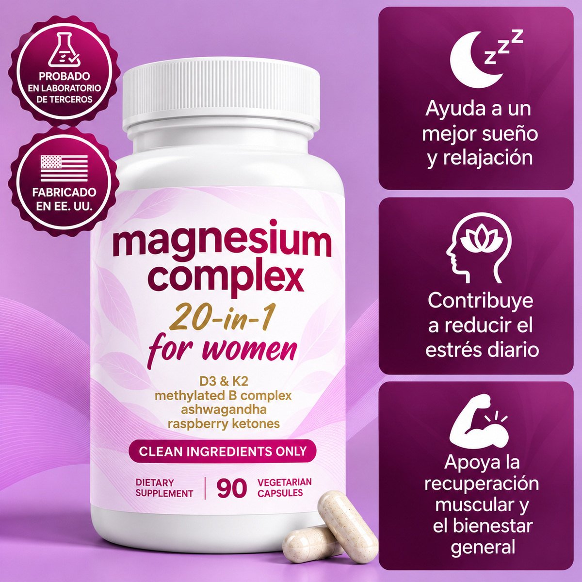 Magnesio 20 en 1 para Mujer | Magnesium Complex