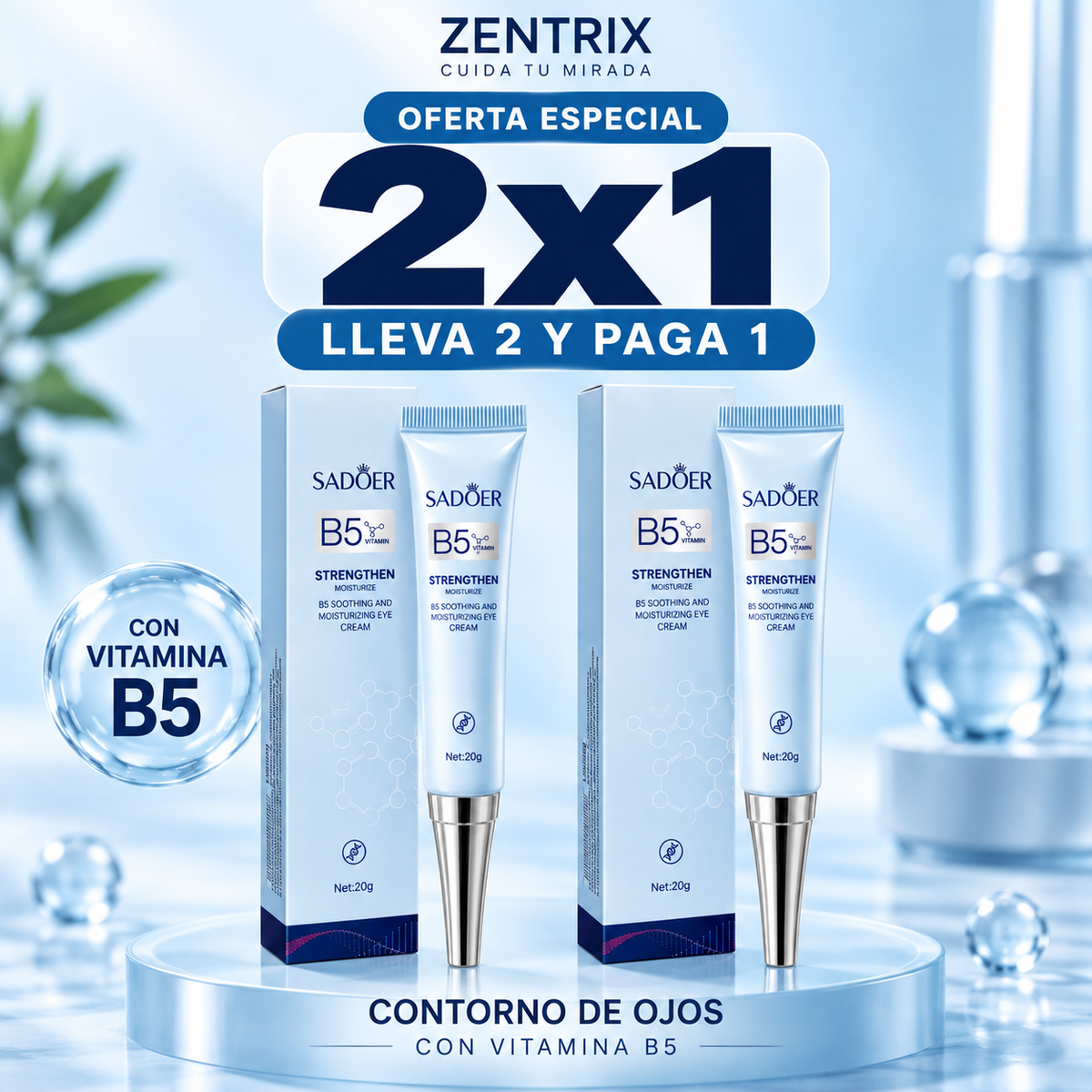 Zentrix | Contorno de Ojos Vitamina B5