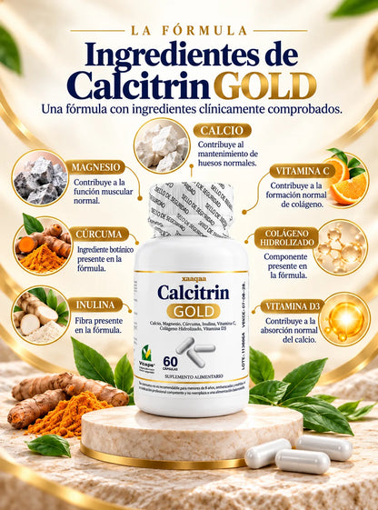 Calcitrin GOLD | Fórmula 7 en 1 para Huesos y Músculos