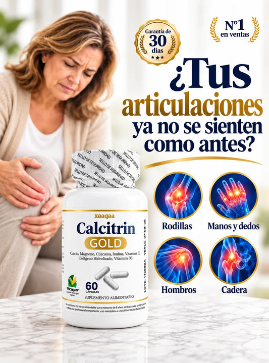 Calcitrin GOLD | Fórmula 7 en 1 para Huesos y Músculos